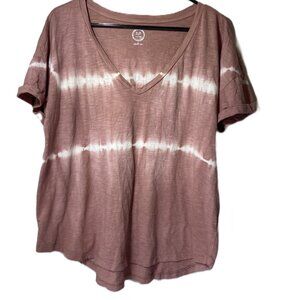 "24/7" Maurices  V-neck Tie-dye T-shirt Woman Size XL